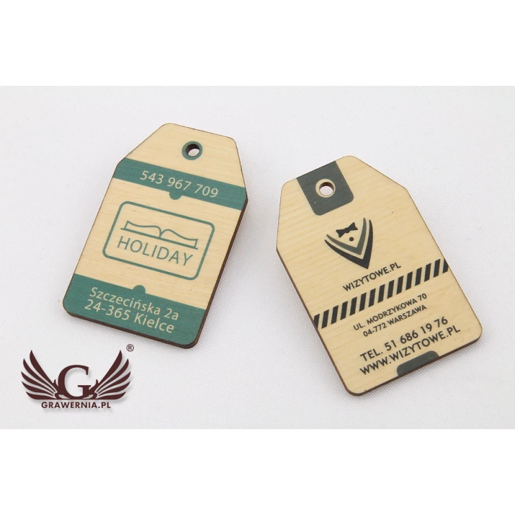 Wooden Labels, Price Tags - Dimensions: 40x60mm - UV Print - EDR001