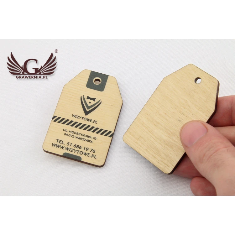 Wooden Labels, Price Tags - Dimensions: 40x60mm - UV Print - EDR001