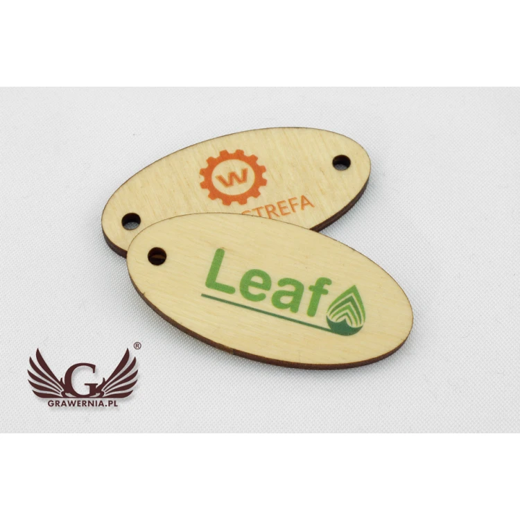 Wooden Labels, Price Tags - Dimensions: 50x25mm - UV Print - EDR006