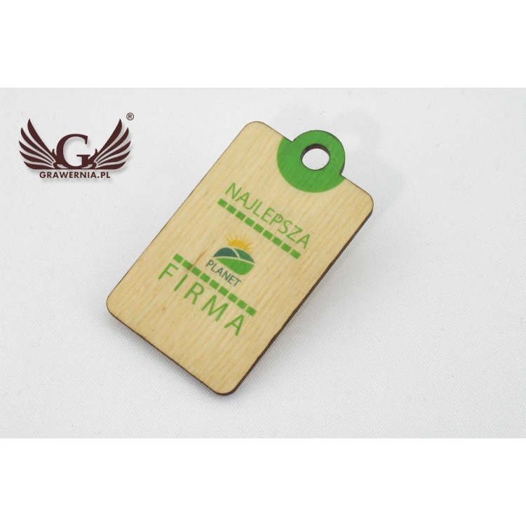 Wooden Labels, Price Tags - Dimensions: 34x60mm - UV Print - EDR009