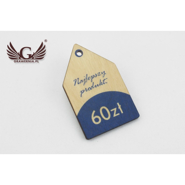 Wooden Labels, Price Tags - Dimensions: 36x60mm - UV Print - EDR011