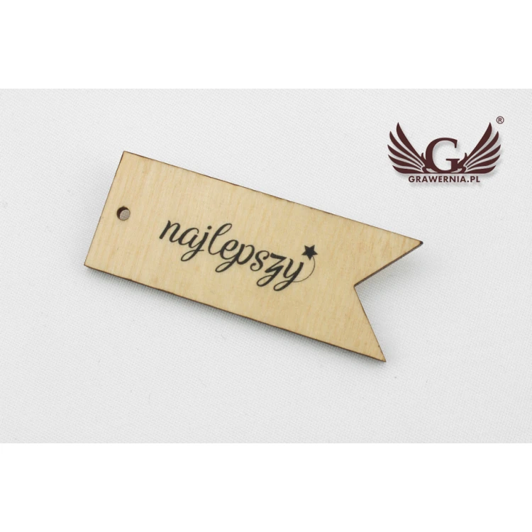 Wooden Labels, Price Tags - Dimensions: 60x23mm - UV Print - EDR014