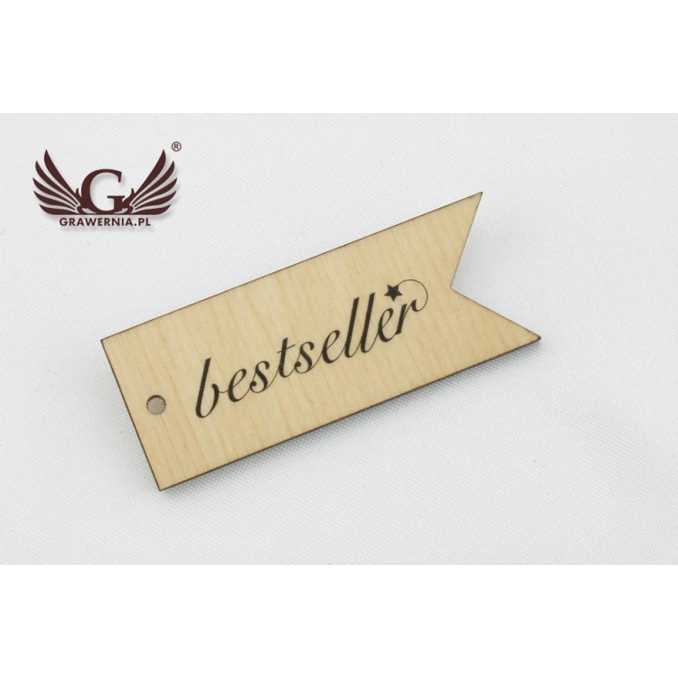 Wooden Labels, Price Tags - Dimensions: 60x23mm - UV Print - EDR014