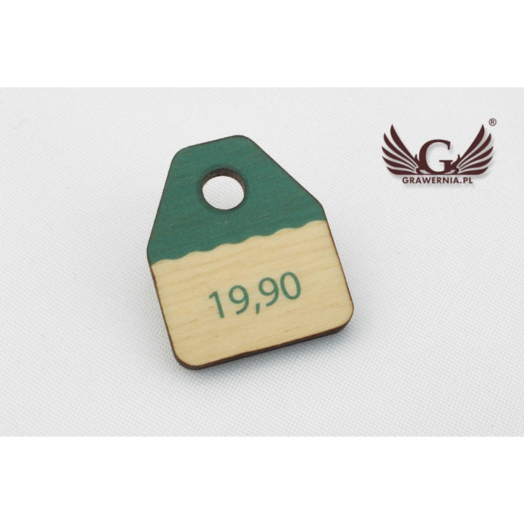 Wooden Labels, Price Tags - Dimensions: 24x30mm - UV Print - EDR016