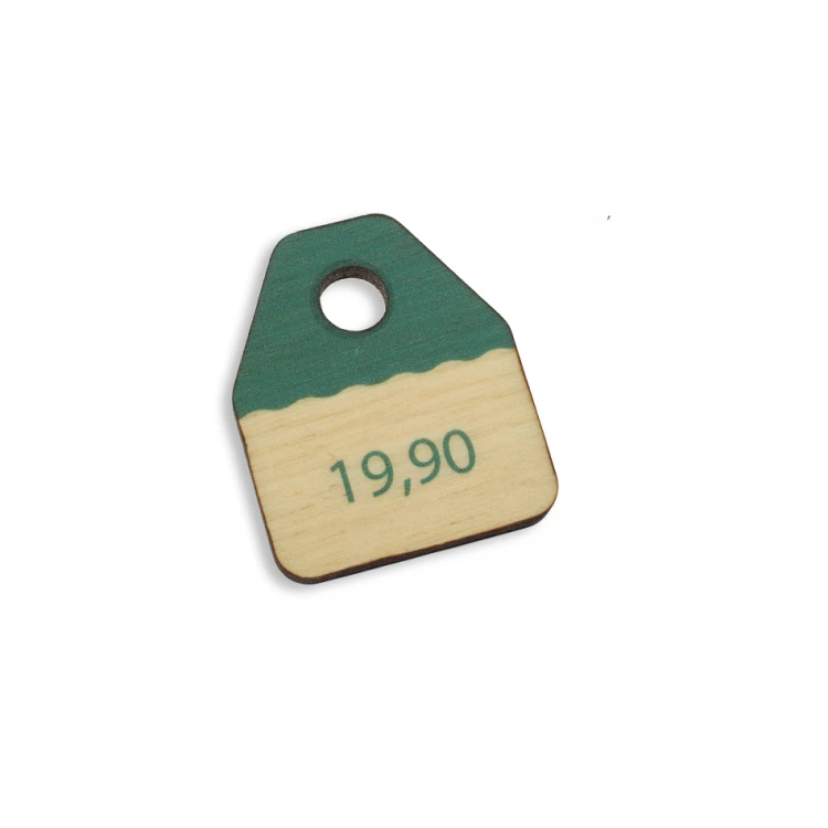 Wooden Labels, Price Tags - Dimensions: 24x30mm - UV Print - EDR016