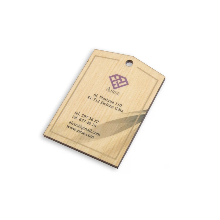 Wooden Labels, Price Tags - Dimensions: 42x60mm - UV Print - EDR005