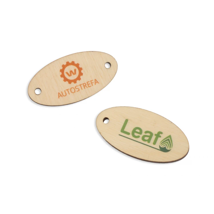 Wooden Labels, Price Tags - Dimensions: 50x25mm - UV Print - EDR006