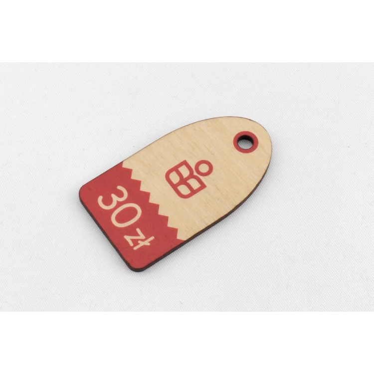 Wooden Labels, Price Tags - Dimensions: 32x60mm - UV Print - EDR012
