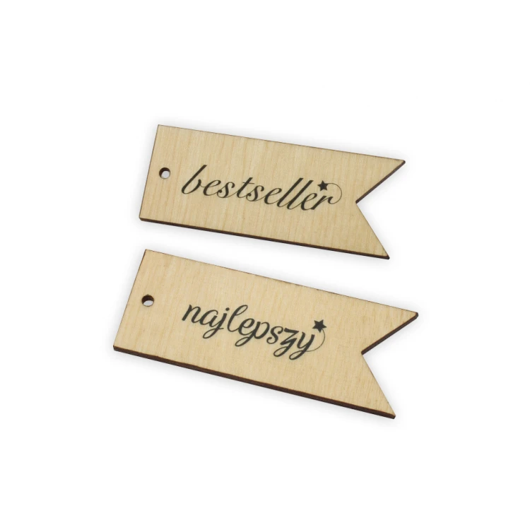 Wooden Labels, Price Tags - Dimensions: 60x23mm - UV Print - EDR014