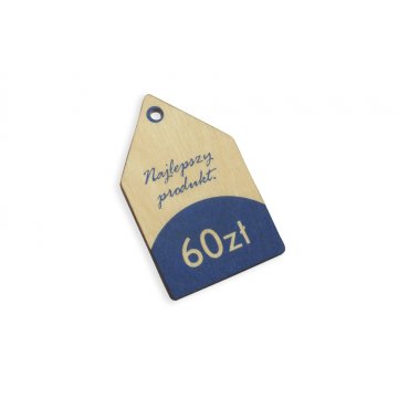 Wooden Labels, Price Tags - Dimensions: 36x60mm - UV Print - EDR011