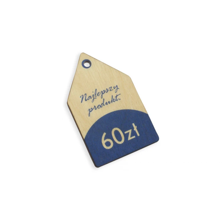 Wooden Labels, Price Tags - Dimensions: 36x60mm - UV Print - EDR011
