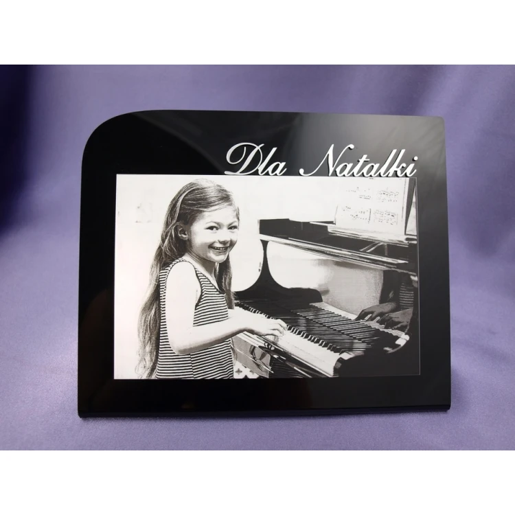 Engraved Photograph - Black