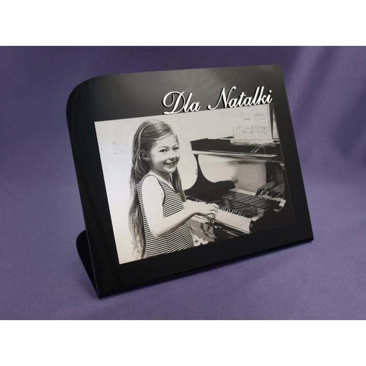 Engraved Photograph - Black