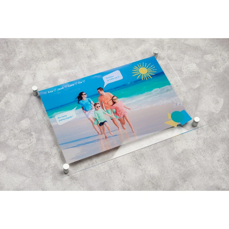Acrylic Glass (Plexi) Photo - Photoposter with Text - Size: 500x350mm - DEK037