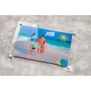 Acrylic Glass (Plexi) Photo - Photoposter with Text - Size: 500x350mm - DEK037