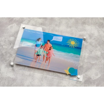 Acrylic Glass (Plexi) Photo - Photoposter with Text - Size: 500x350mm - DEK037