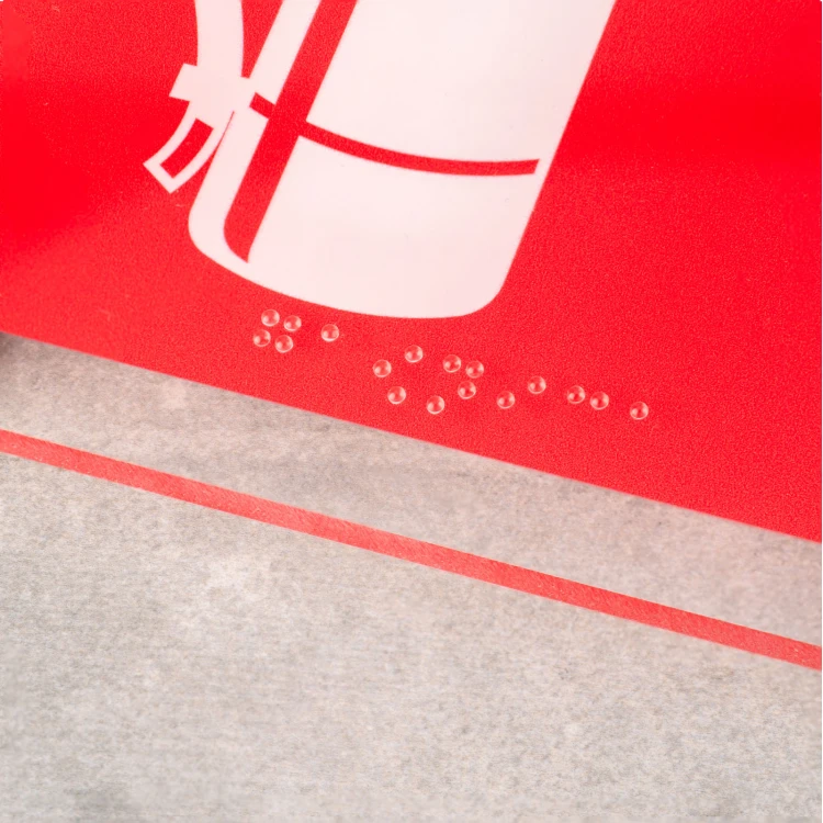 Fire extinguisher - PPOŻ sign made of plexi with Braille script - size 150x150mm - TAB524