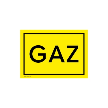 Gas - warning sign - size 210x150mm - PVC - UV color print - BHP100