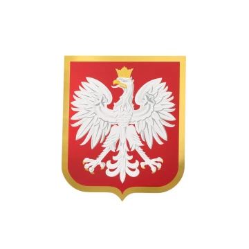 Polish Emblem - Gold Aluminum with UV Print - Size: 200x238mm - DEK018