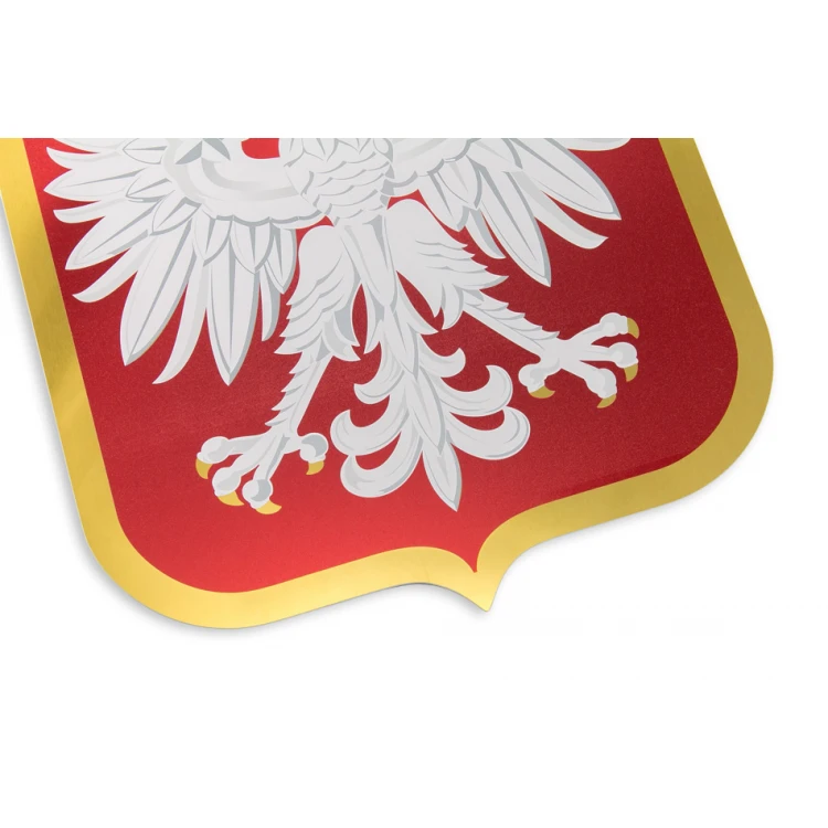 Polish Emblem - Gold Aluminum with UV Print - Size: 200x238mm - DEK018