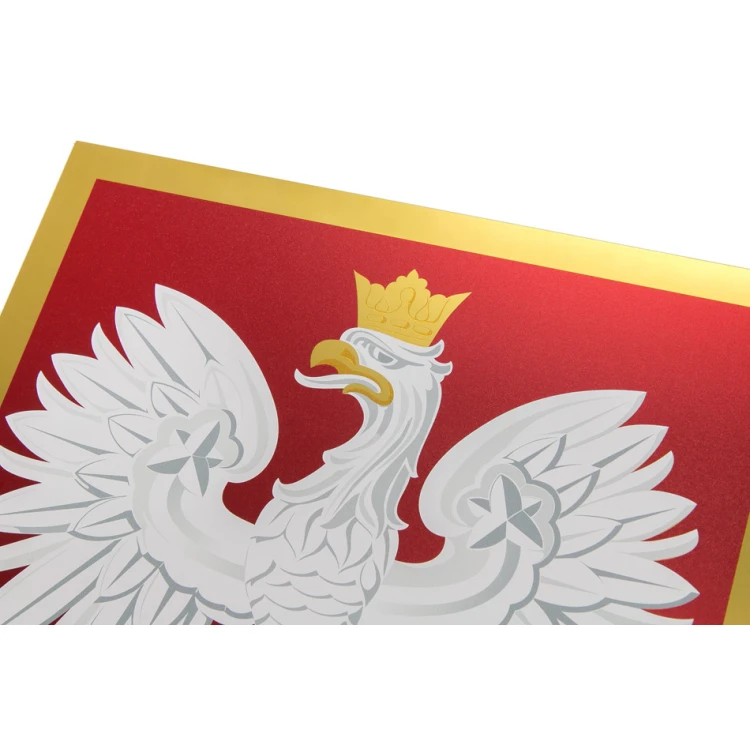 Polish Emblem - Gold Aluminum with UV Print - Size: 200x238mm - DEK018