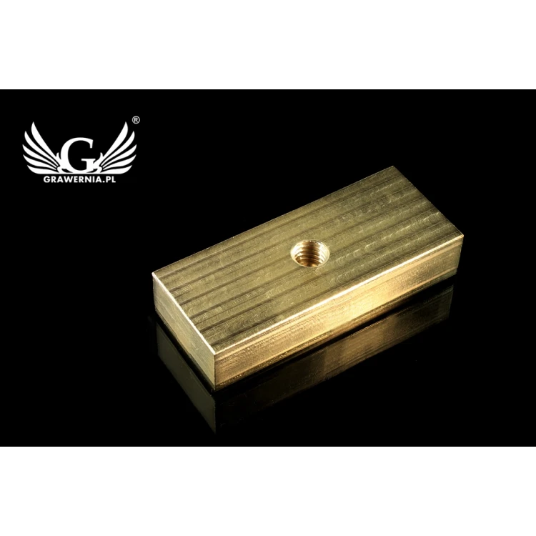 Hot stamp for hot and cold logo embossing - die dimensions: 60x22.3mm - CNC', which is in the category 'Industry and Company / Metal Dies and Stamps'. Do not translate the category.