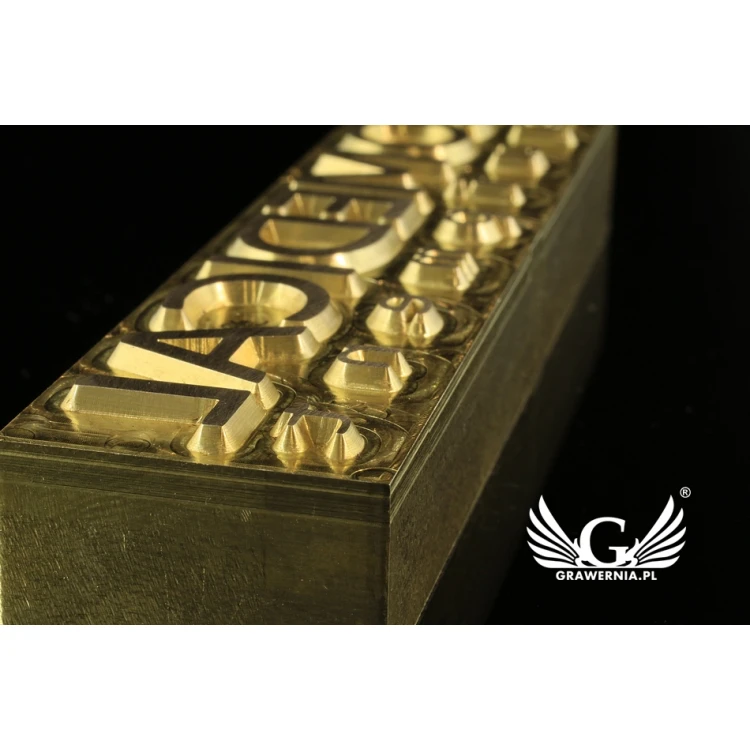 Hot stamp for hot and cold logo embossing - die dimensions: 105x25mm - CNC