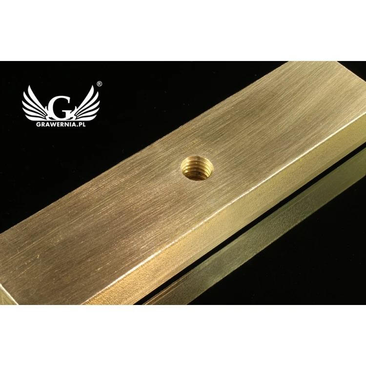 Hot stamp for hot and cold logo embossing - die dimensions: 105x25mm - CNC