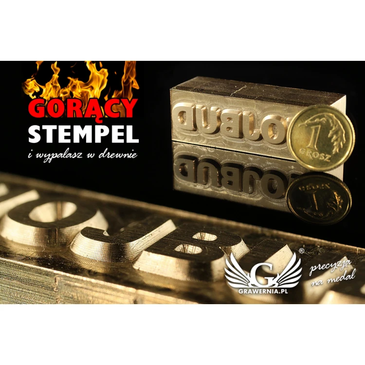 Hot Stamp for Hot and Cold Logo Embossing - Die Dimensions: 41x13mm - CNC