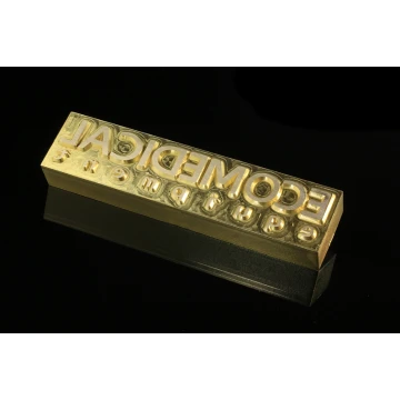 Hot stamp for hot and cold logo embossing - die dimensions: 105x25mm - CNC