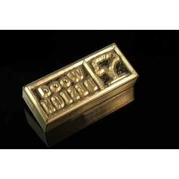 Hot stamp for hot and cold logo embossing - die dimensions: 60x22.3mm - CNC', which is in the category 'Industry and Company / Metal Dies and Stamps'. Do not translate the category.