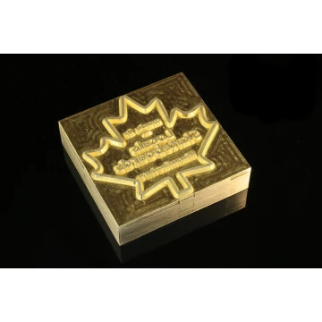 Hot stamp for hot and cold logo embossing - die dimensions: 52x51mm - CNC