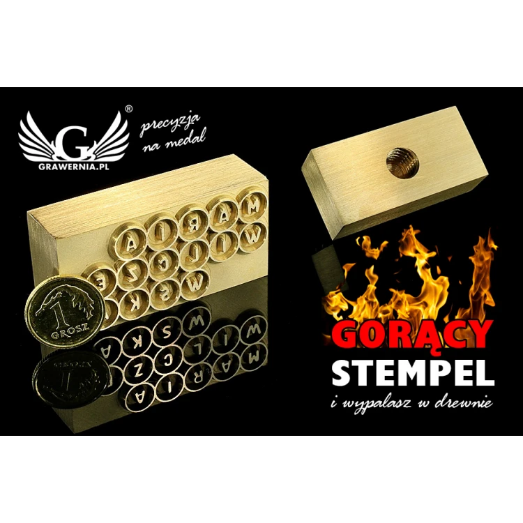 HOT STAMP for hot and cold logo branding - die dimensions: 47x23mm - CNC