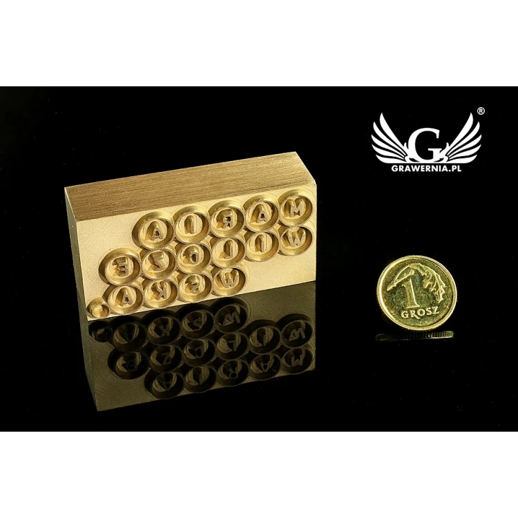 HOT STAMP for hot and cold logo branding - die dimensions: 47x23mm - CNC