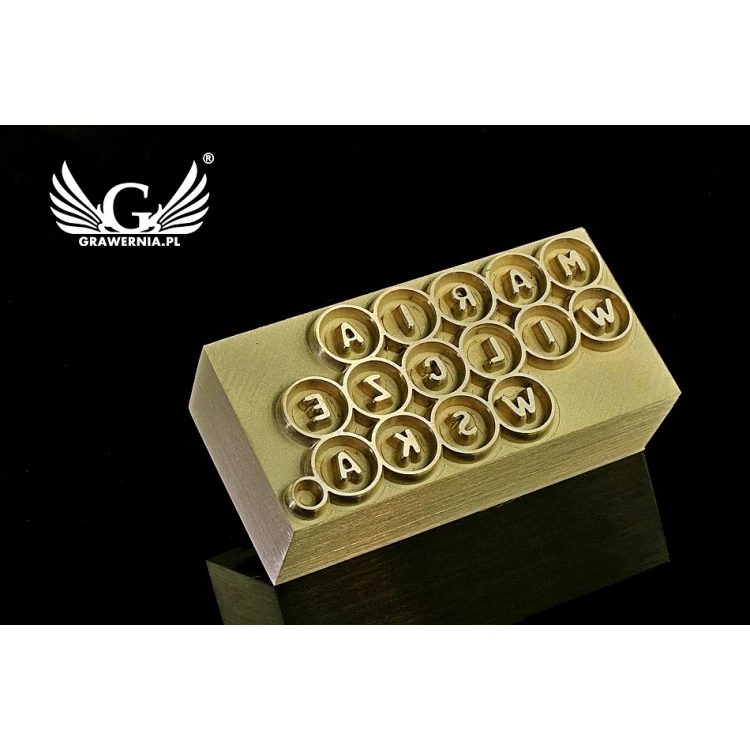 HOT STAMP for hot and cold logo branding - die dimensions: 47x23mm - CNC