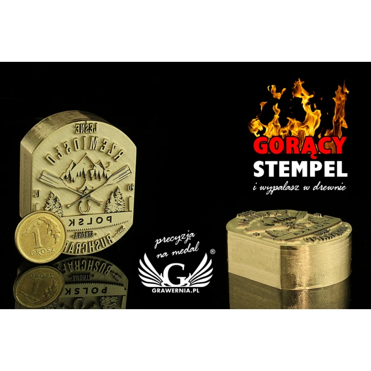 HOT STAMP for hot branding logo - matrix dimensions: 31x40mm - LASER', which is in the category 'Industry and Company / Metal matrices and stamps'. Do not translate the category.