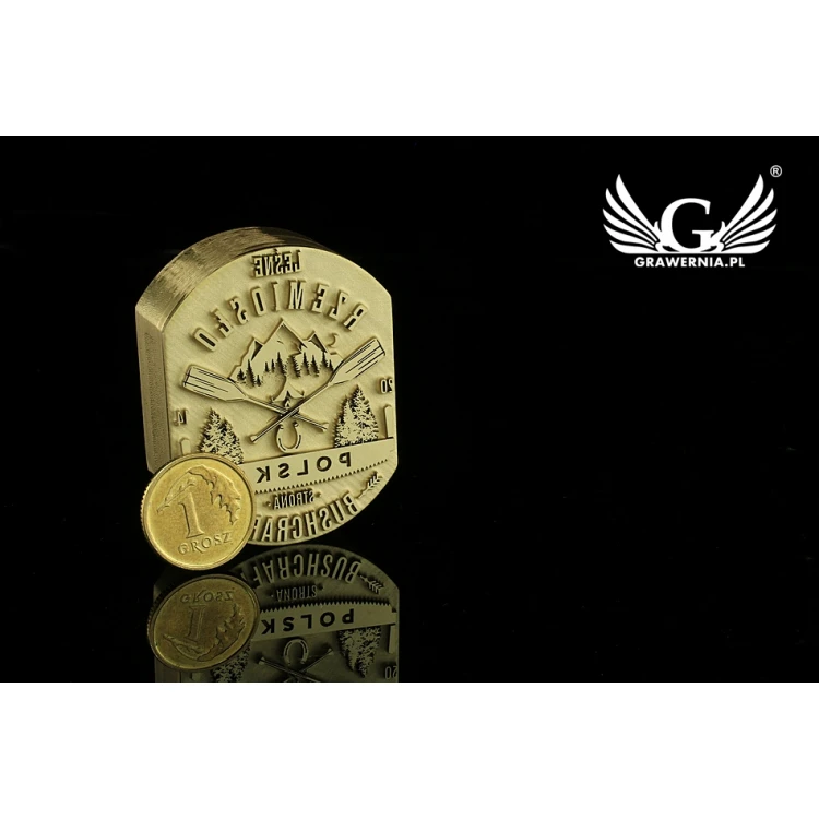 HOT STAMP for hot branding logo - matrix dimensions: 31x40mm - LASER', which is in the category 'Industry and Company / Metal matrices and stamps'. Do not translate the category.