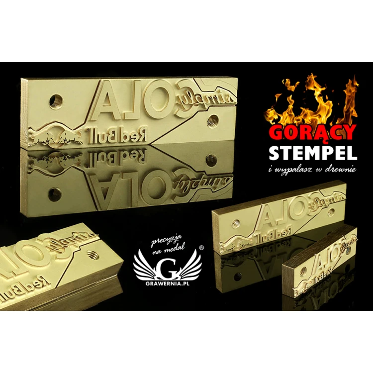 HOT STAMP for hot and cold logo branding - die dimensions: 60.8x17.3mm or 90.9x25.5mm - LASER