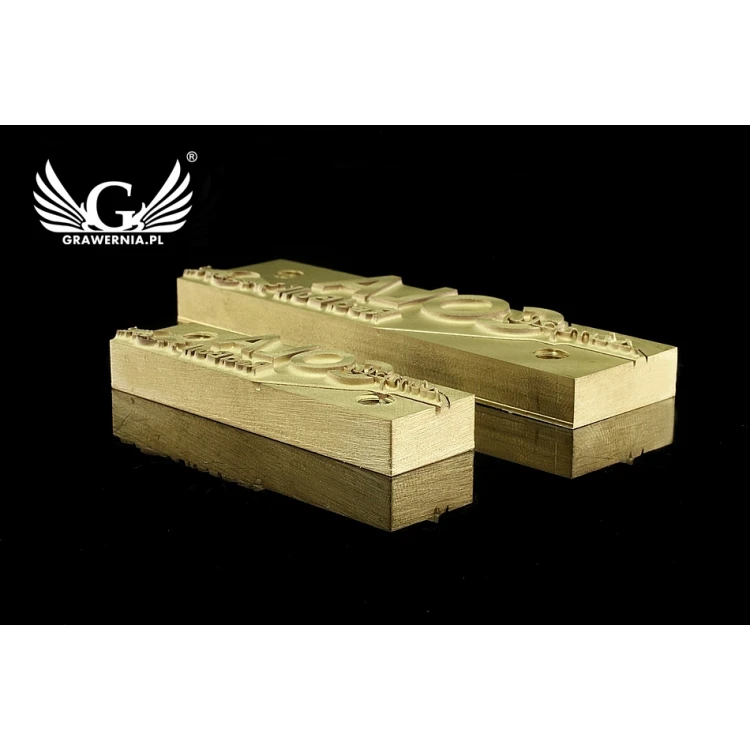 HOT STAMP for hot and cold logo branding - die dimensions: 60.8x17.3mm or 90.9x25.5mm - LASER