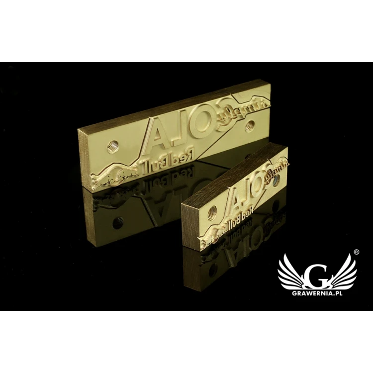 HOT STAMP for hot and cold logo branding - die dimensions: 60.8x17.3mm or 90.9x25.5mm - LASER