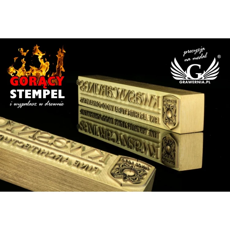 HOT STAMP for hot branding of logo - matrix dimensions: 106x17.5mm - LASER