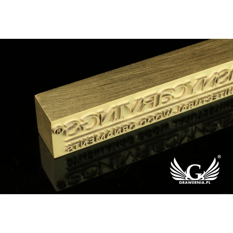 HOT STAMP for hot branding of logo - matrix dimensions: 106x17.5mm - LASER