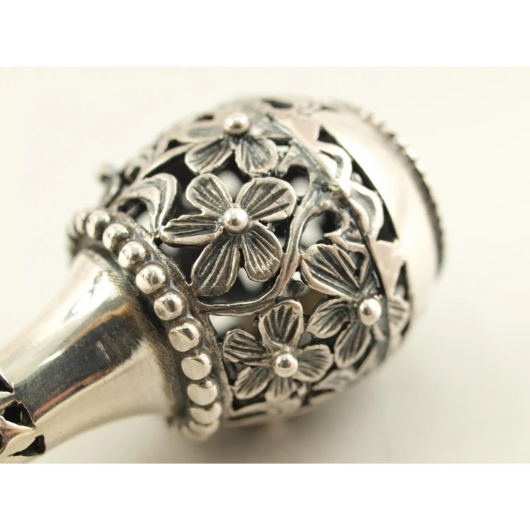 RATTLE SCEPTER - SILVER - Holy Baptism Souvenir - pattern SRB019