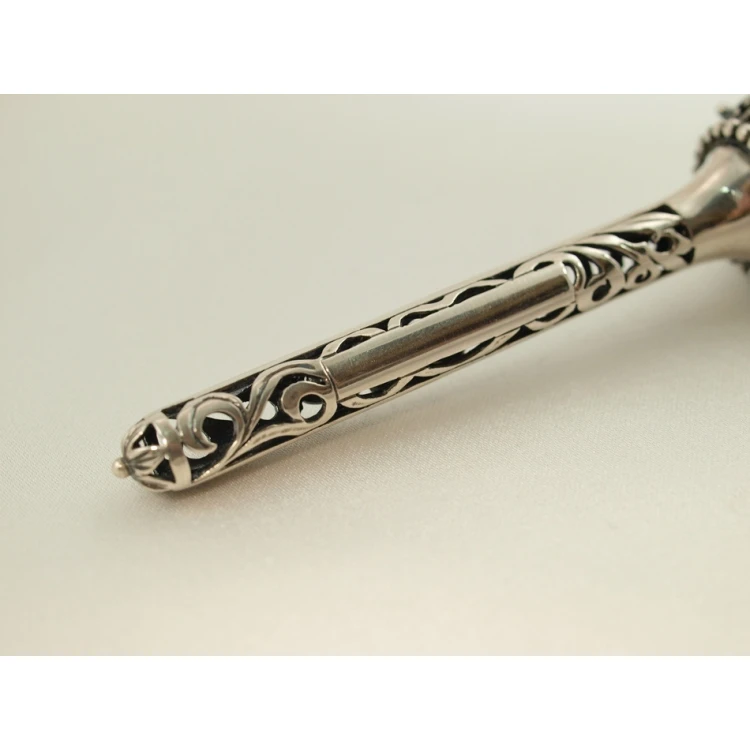 RATTLE SCEPTER - SILVER - Holy Baptism Souvenir - pattern SRB019