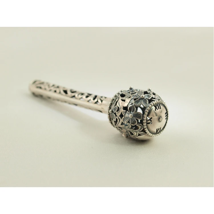 RATTLE SCEPTER - SILVER - Holy Baptism Souvenir - pattern SRB019