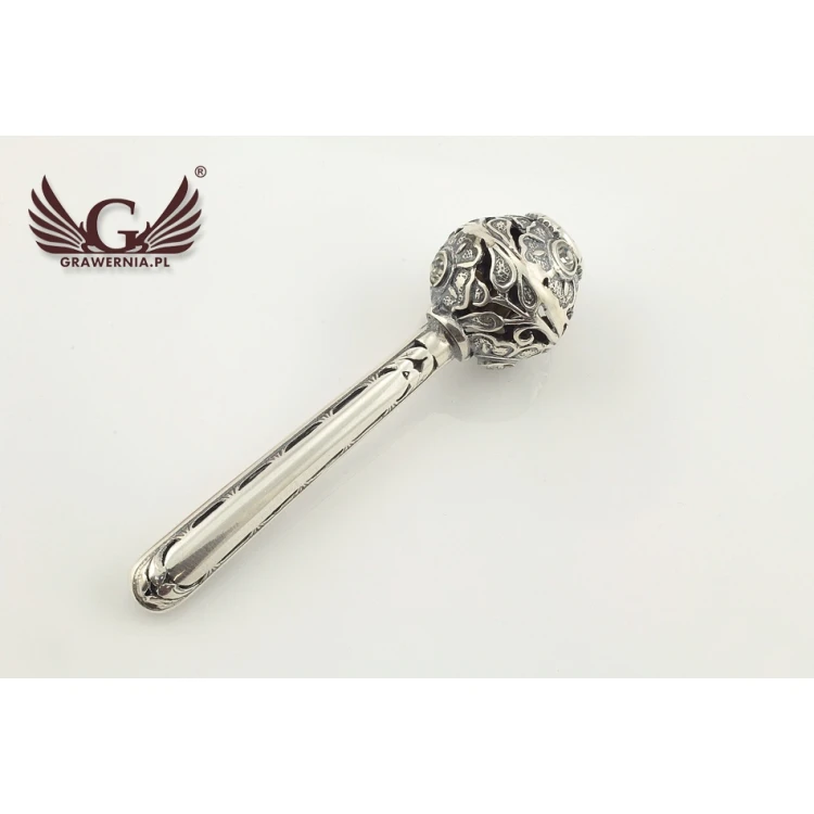RATTLE - SILVER - Holy Baptism Souvenir - SRB012 design