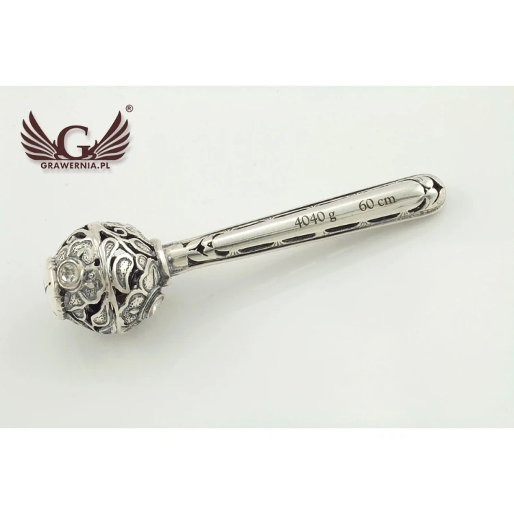 RATTLE - SILVER - Holy Baptism Souvenir - SRB012 design