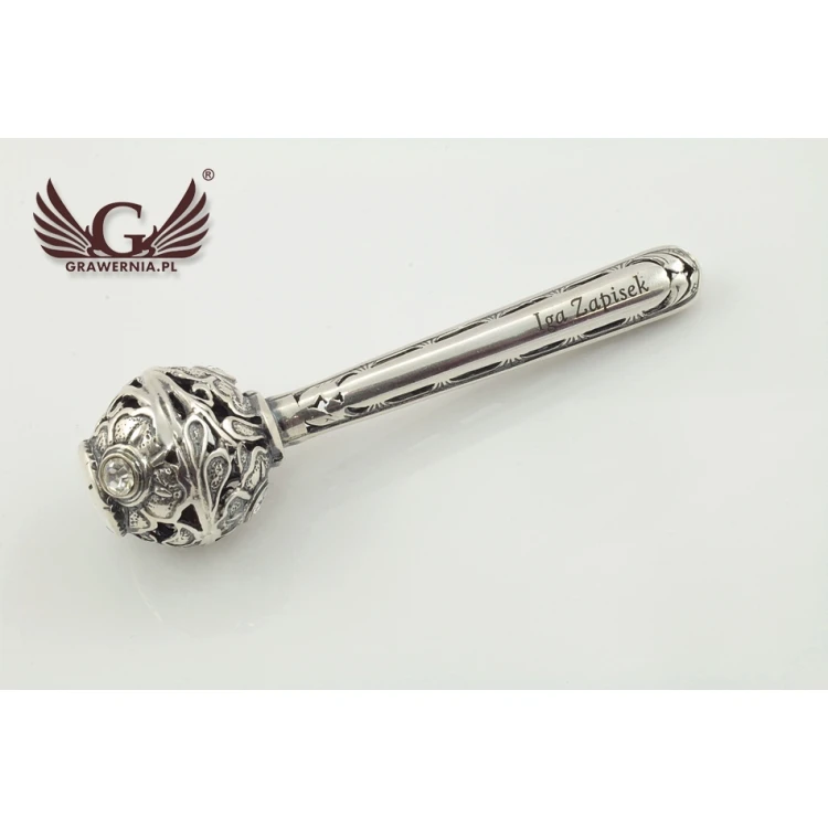 RATTLE - SILVER - Holy Baptism Souvenir - SRB012 design