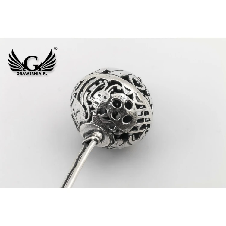 RATTLE - SILVER - Holy Baptism Souvenir - pattern SRB013