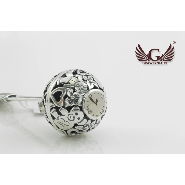 RATTLE - SILVER - Holy Baptism Souvenir - pattern SRB013